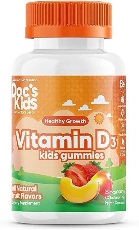 Doctor's Best Witamina D3 dla dzieci o smaku owocowym 60 żelek Doctor's Best Witamina D3 dla dzieci o smaku owocowym 60 żelek