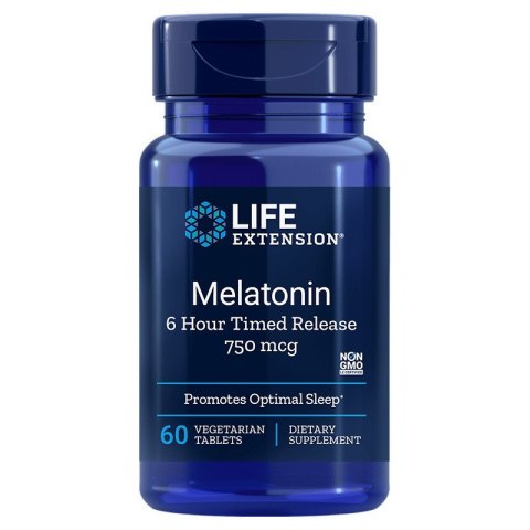 Life Extension Melatonina (Przedłużone uwalnianie) 750 µg 60 tabletek Life Extension Melatonina (Przedłużone uwalnianie) 750 µg 60 tabletek