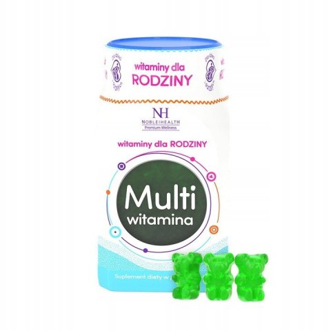 Noble Health Witaminy dla rodziny multiwitamina 60 żelek Noble Health Witaminy dla rodziny multiwitamina 60 żelek