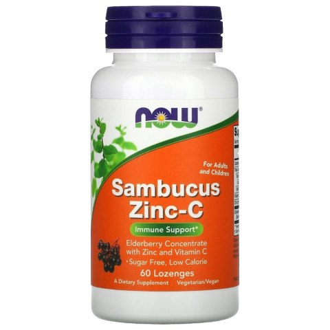 Now Foods Sambucus Zinc-C 60 tabletek do ssania Now Foods Sambucus Zinc-C 60 tabletek do ssania
