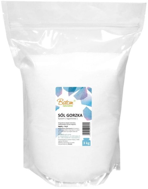 SÓL EPSOM (KĄPIELOWA) 3 kg - BATOM BATOM SÓL EPSOM (KĄPIELOWA) 3 kg - BATOM BATOM
