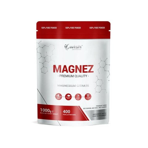 Wish Magnez Cytrynian Magnezu proszek 1kg Wish Magnez Cytrynian Magnezu proszek 1kg