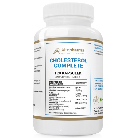 Altopharma Cholesterol Complete, suplement diety 120 kapsułek Altopharma Cholesterol Complete, suplement diety 120 kapsułek