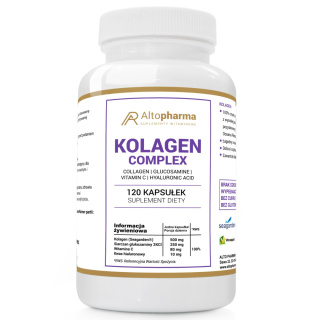 Altopharma Kolagen Complex - Glukozamina, Witamina C, Kwas hialuronowy - suplement diety 120 kapsułek