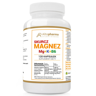 Altopharma Magnez Skurcz Mg + Potas z Witaminą B6 forte - suplement diety wege 120 kapsułek