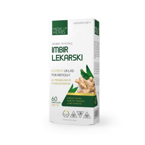 Medica Herbs Imbir Lekarski 60 kapsułek Medica Herbs Imbir Lekarski 60 kapsułek