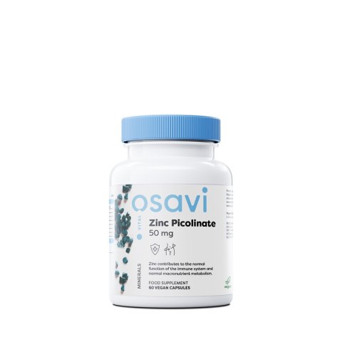 Osavi Pikolinian cynku 50 mg 60 kapsułek wegańskich Osavi Pikolinian cynku 50 mg 60 kapsułek wegańskich