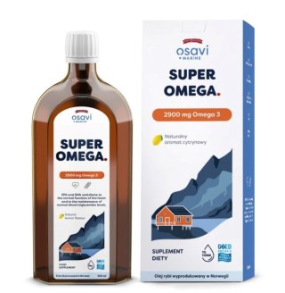 Osavi Super Omega-3 (Marine) 2900 mg suplement diety – olej rybny 500 ml cytrynowy smak