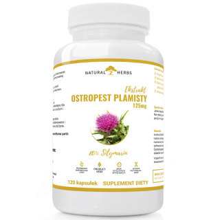 Altopharma Ostropest Plamisty 125mg - suplement wege na wątrobę 120 kapsułek