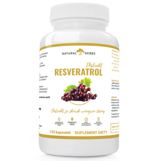 Altopharma Resveratrol 500mg Ekstrakt ze skórek winogron - suplement diety wege 120 kapsułek