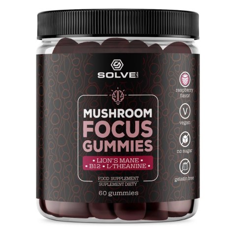 SolveLabs Mushroom Focus Gummies 60 żelek SolveLabs Mushroom Focus Gummies 60 żelek