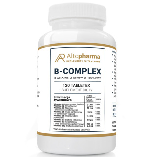 Altopharma Witamina B Complex 100% RWS - 8 Witamin z grupy B - suplement diety 120 tabletek