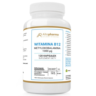 Altopharma Witamina B12 Metylokobalamina 1000µg - suplement diety wege 120 kapsułek