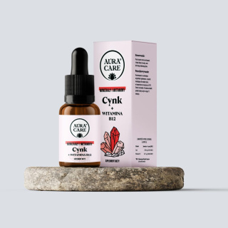 Aura Care Cynk + Witamina B12 15 ml - witaminy i minerały - suplement diety