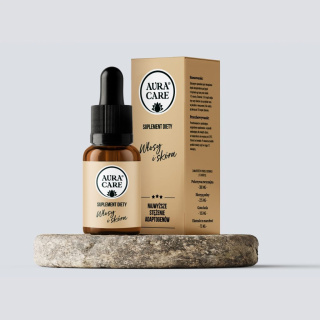 Aura Care Włosy i Skóra 15 ml - Adaptogeny 14100 mg - suplement diety