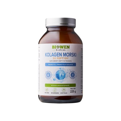 Biowen Kolagen Morski 3X Peptydy proszek 225 g Biowen Kolagen Morski 3X Peptydy proszek 225 g