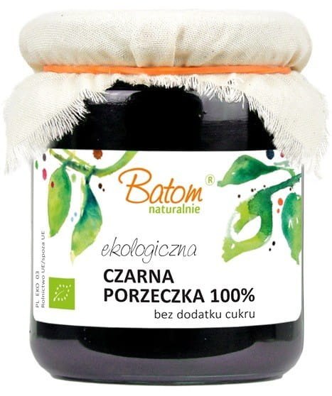 CZARNA PORZECZKA 100 % BEZ DODATKU CUKRÓW BIO 260 g - BATOM BATOM CZARNA PORZECZKA 100 % BEZ DODATKU CUKRÓW BIO 260 g - BATOM BATOM