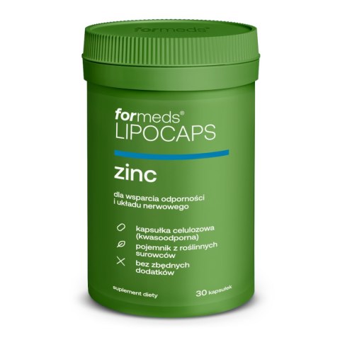 ForMeds Lipocaps Zinc 15 mg cynk liposomalny 30 kapsułek ForMeds Lipocaps Zinc 15 mg cynk liposomalny 30 kapsułek