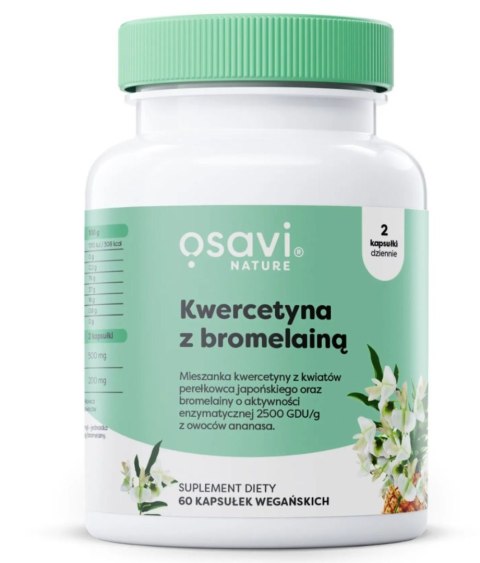 Osavi Kwercetyna z Bromelaniną 60 kapsułek wegańskich Osavi Kwercetyna z Bromelaniną 60 kapsułek wegańskich