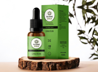 Płynne Zioła Ginkgo Biloba Miłorząb japoński 15 ml - Adaptogeny 14100 mg - suplement diety
