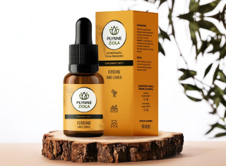 Płynne Zioła Kurkuma, Imbir 15 ml - Adaptogeny 14100 mg - suplement diety
