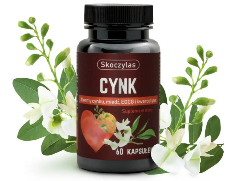 Skoczylas Cynk 3 formy, suplement diety z miedzią, EGCG i kwercetyną 60 kapsułek Skoczylas Cynk 3 formy, suplement diety z miedzią, EGCG i kwercetyną 60 kapsułek