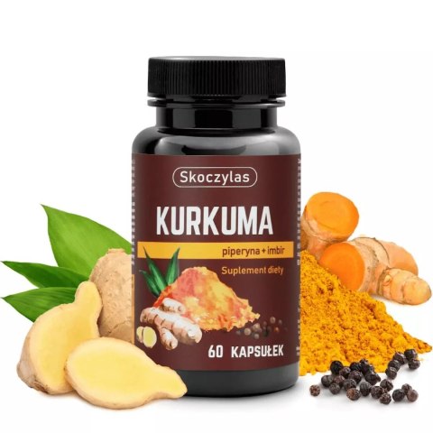 Skoczylas Kurkuma, piperyna + imbir 60 kapsułek Skoczylas Kurkuma, piperyna + imbir 60 kapsułek