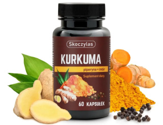 Skoczylas Kurkuma, piperyna + imbir 60 kapsułek