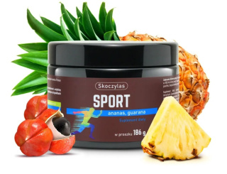 Skoczylas Sport Ananas, Guarana - suplement diety proszek 186 g