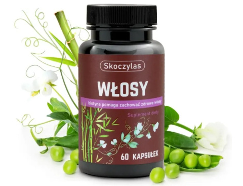 Skoczylas Włosy, suplement diety na włosy z biotyną 60 kapsułek Skoczylas Włosy, suplement diety na włosy z biotyną 60 kapsułek