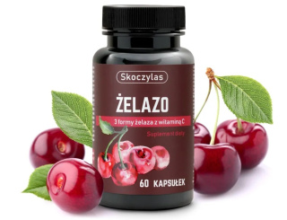 Skoczylas Żelazo 3 formy + Witamina C - suplement diety 60 kapsułek