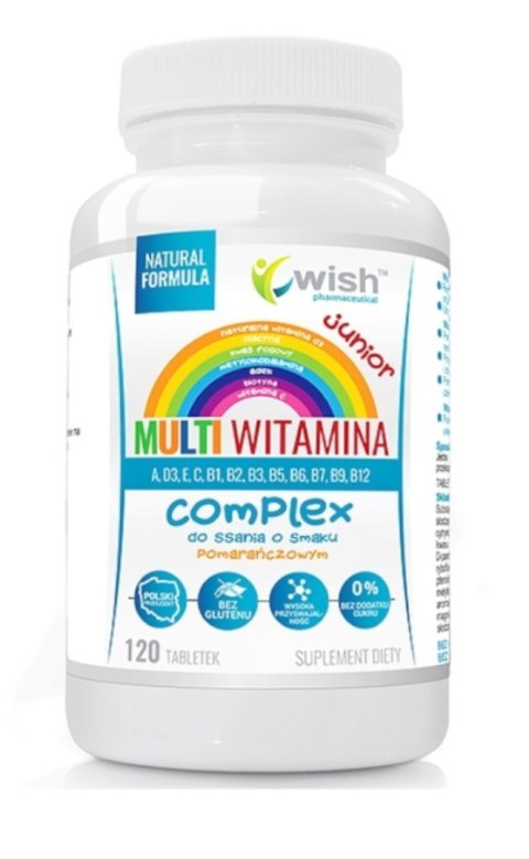 Wish Multiwitamina Junior do ssania 120 tabletek Wish Multiwitamina Junior do ssania 120 tabletek