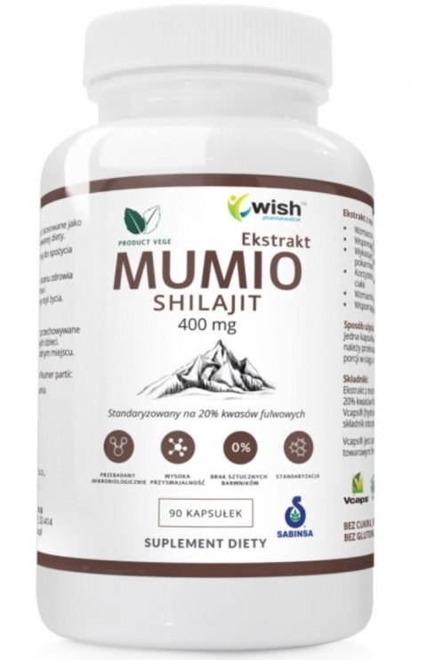 Wish Mumio Shilajt 400mg 90 kapsułek Wish Mumio Shilajt 400mg 90 kapsułek